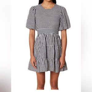 Faithful the Brand Black and White Gingham Lizzy Mini Dress